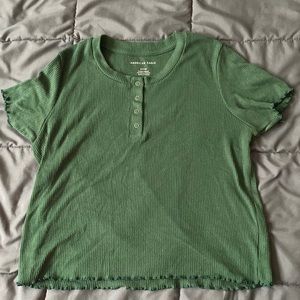 American Eagle Henley Button Front Top